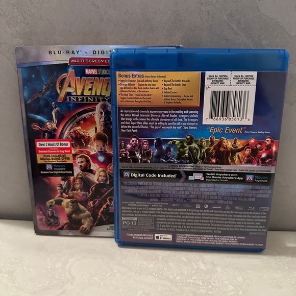 Avengers: Infinity War [Blu-ray + digital] w/slipcover - Picture 4 of 5
